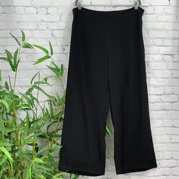 White Stag Black Wide Leg Pants Easy Relaxed Fit - Picture 1 of 6